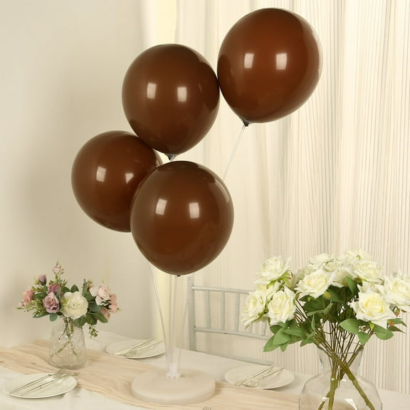 Efavormart 50 Pack Matte Pastel Cinnamon Brown Biodegradable Balloons, Round Eco-friendly Thick Latex Party Balloons - 12"
