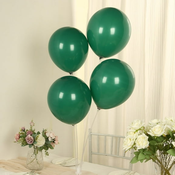 Efavormart 50 Pack Matte Pastel Hunter Emerald Green Biodegradable Balloons, Round Eco-friendly Thick Latex Party Balloons - 12"