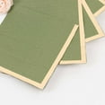 thumbnail image 1 of Efavormart 50 Pack Olive Green Paper Beverage Napkins with Gold Foil Edge, Soft 2 Ply Disposable Cocktail Napkins - 5"x5", 1 of 6