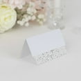 thumbnail image 1 of Efavormart 50 Pack White Wedding Table Name Place Cards with Laser Cut Leaf Vine Design, Printable Reservation Seating Tent Cards - 210 GSM, 1 of 5