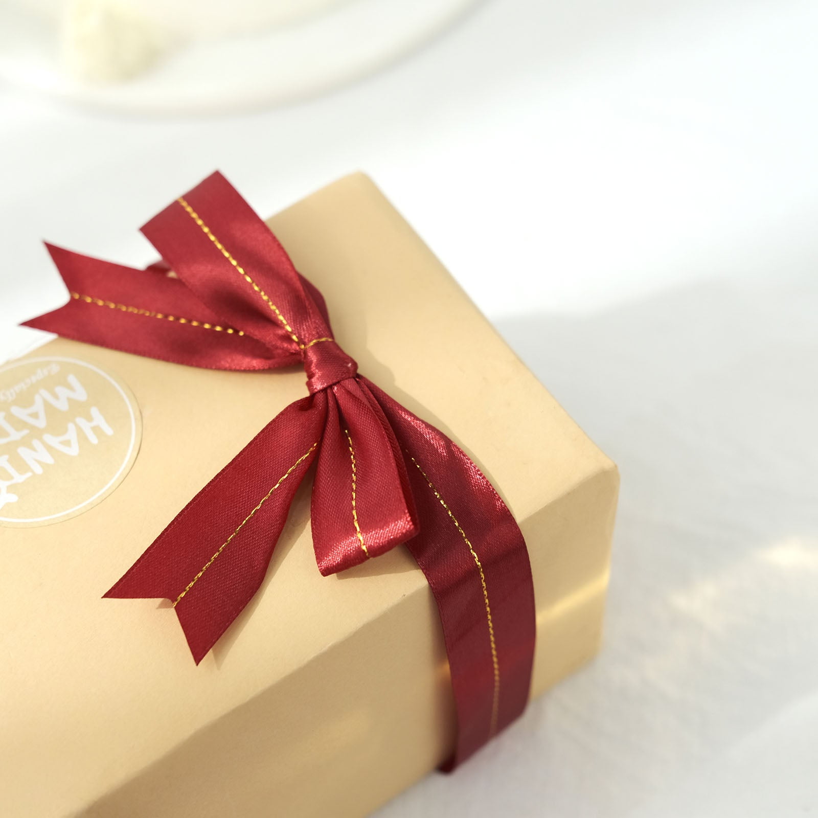Burgundy Pearlized Faux Raffia Ribbon - Glerup Revere Packaging