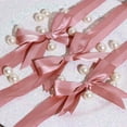 thumbnail image 1 of Efavormart 50 Pcs | 10" Dusty Rose Pre Tied Ribbon Bows, Satin Ribbon With Gold Foil Lining For Gift Basket & Party Favors Decor, 1 of 11