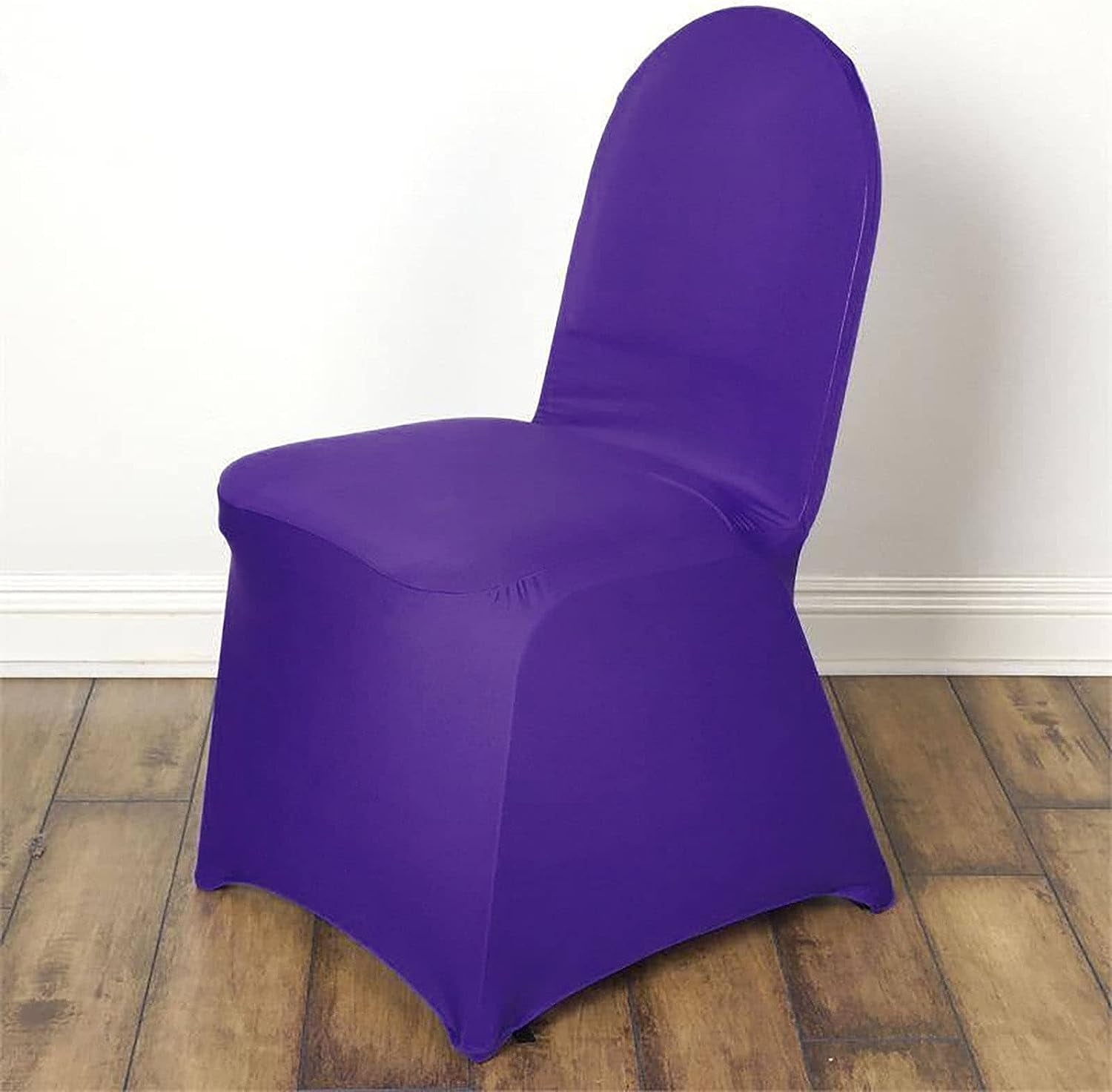 Efavormart 50 Purple Premium Spandex Stretch Fitted Banquet Chair Cover ...