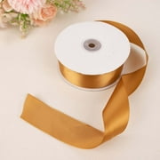Efavormart 50 Yards 1.5 Gold Single Faced Satin Ribbon Wholesale