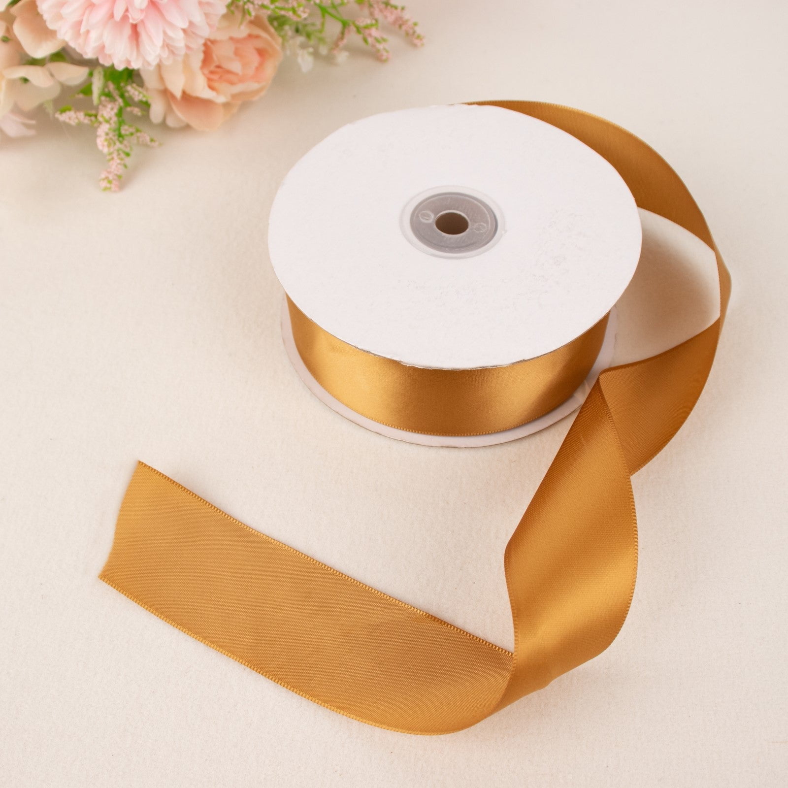 Model Worker 1-1/2 Wide Solid Single Face Satin Ribbon 50 Yards for  Wedding Details, Sewing Projects, Gift Wrapping, Invitation Embellishments  and