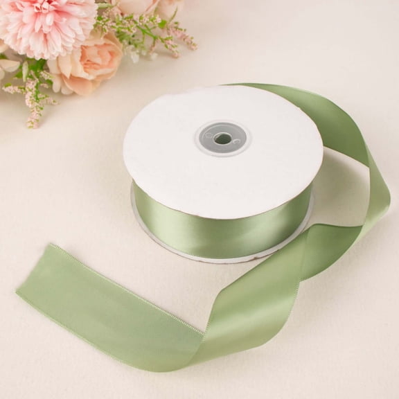 Efavormart 50 Yards 1.5" Sage Green Single Face Decorative Satin Ribbon