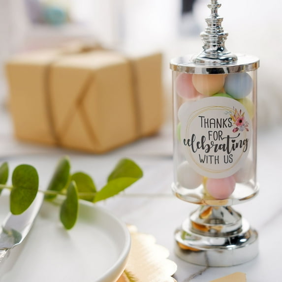 Efavormart 500PCS - 2” Thank You for celebrating with Us Stickers Roll, Wedding Favor Envelopes Seal Labels for DIY, Party, Weddings, Baby showers Packaging, Wrapping, Gifts Decorations