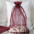 thumbnail image 1 of Efavormart 50PCS BURGUNDY Organza Gift Bag Drawstring Pouch Wedding Favors Bridal Shower Treat Jewelry Bags - 6"x9", 1 of 6