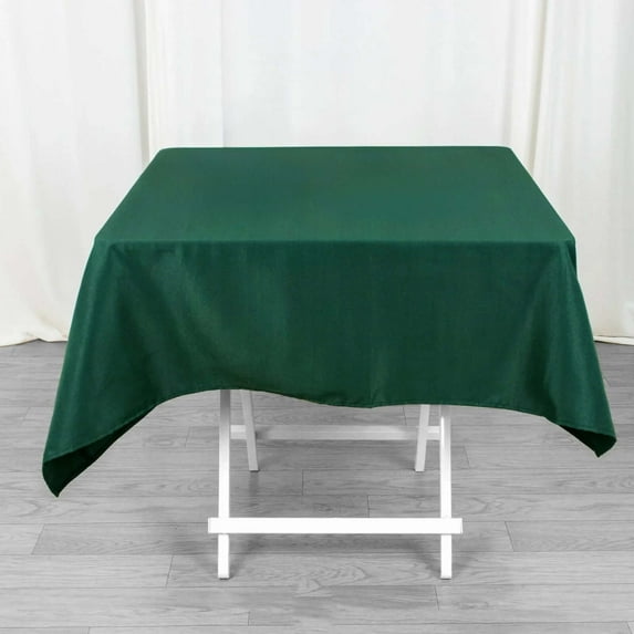Efavormart 54" Hunter Emerald Green 200 GSM Seamless Premium Polyester Square Tablecloth For Wedding Catering Party Decorations