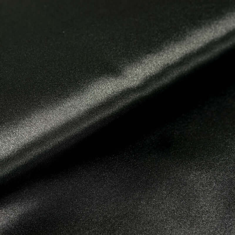 Efavormart 54" Wide x 10 yards Satin Wedding Banquet Restaurant Wholesale Fabric Bridal Bolt For Party Events Decor - Black
