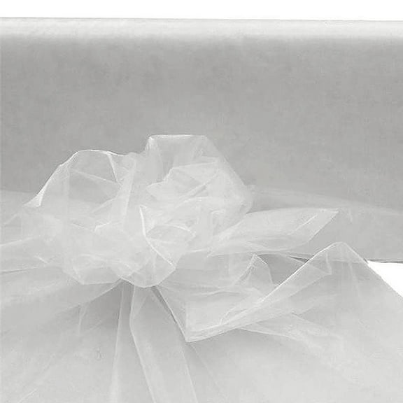 Efavormart 54" Wide x  40 yards Sheer Organza Fabric  Bolt For Wedding Birthday Party Dance Banquet Event Decoration- White