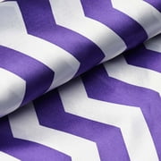 Efavormart 54 inch x 10 yards Chevron Satin Fabric Bolt Sewing Craft Bridal Supplies For Wedding Party Banquet - Purple and White