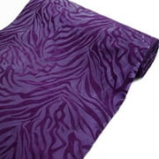 Efavormart 54" x 10 Yards | Taffeta Fabric Roll | Zebra Print Fabric by the Bolt | Zebra Fabric Animal Print - Purple