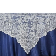 Efavormart 54" x 54" Ivory JOLLY GOOD Lace Table Overlay For Table Decoration