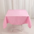 thumbnail image 1 of Efavormart 54" x 54" Pink 200 GSM Wrinkle / Stain Resistant Premium Polyester Square Tablecloths For Wedding Catering Party Decorations, 1 of 11