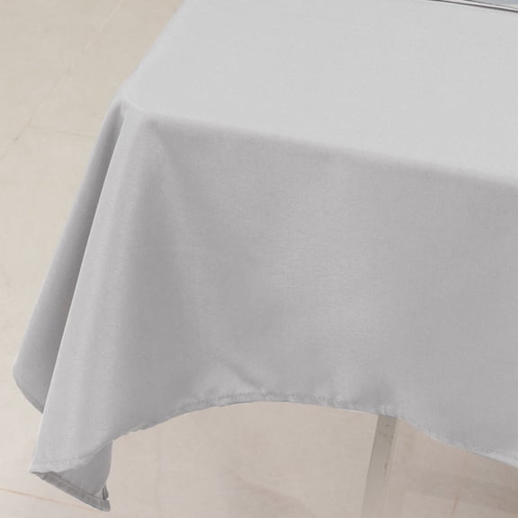 Efavormart 54" x 54" Silver 200 GSM Wrinkle / Stain Resistant Premium Polyester Square Tablecloths For Wedding Catering Party Decorations