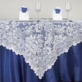thumbnail image 1 of Efavormart 54" x 54" White JOLLY GOOD Lace Table Overlay For Table Decoration, 1 of 9