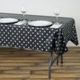 thumbnail image 1 of Efavormart 54" x 72" 10 Mil Thick Perky Polka Dots Waterproof Tablecloth PVC Rectangle Disposable Tablecloth - Black/White, 1 of 4