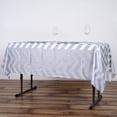 thumbnail image 1 of Efavormart 54" x 72" Silver 10 Mil Thick Chevron Waterproof Tablecloth PVC Rectangle Disposable Tablecloth, 1 of 8