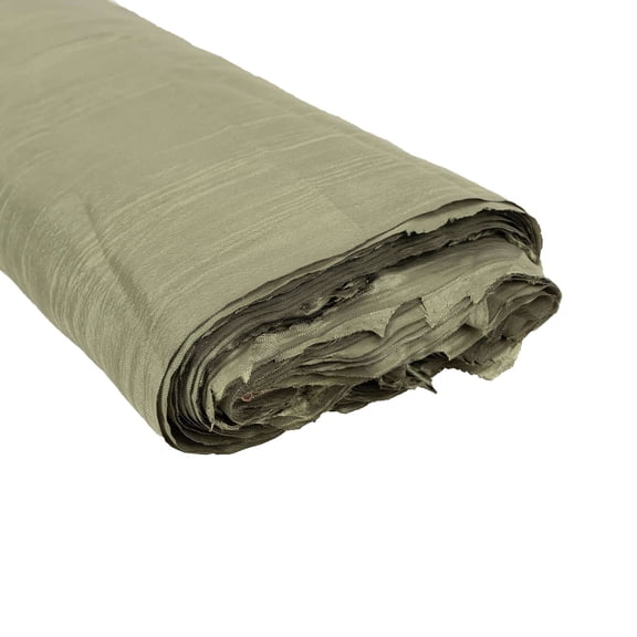 Efavormart 54"x10 Yards Dusty Sage Green Accordion Crinkle Taffeta Fabric Bolt For Wedding Birthday Party Dance Event Decoration