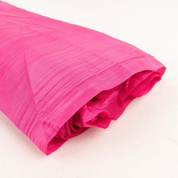 Efavormart 54"x10 Yards Fuchsia Accordion Crinkle Taffeta Fabric Bolt For Wedding Birthday Party Dance Event Decoration