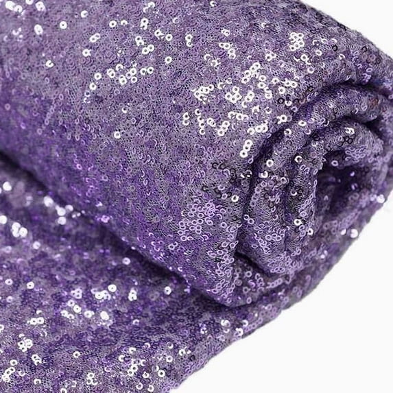 Efavormart 54"x4 Yards Lavender Premium Sequin Fabric Bolt, Sparkly DIY Craft Fabric Roll