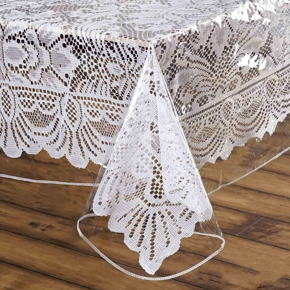 Efavormart 54"x54" Eco-Friendly Clear Disposable Waterproof Vinyl Tablecloth Protector Cover For Picnic Banquet Event Party
