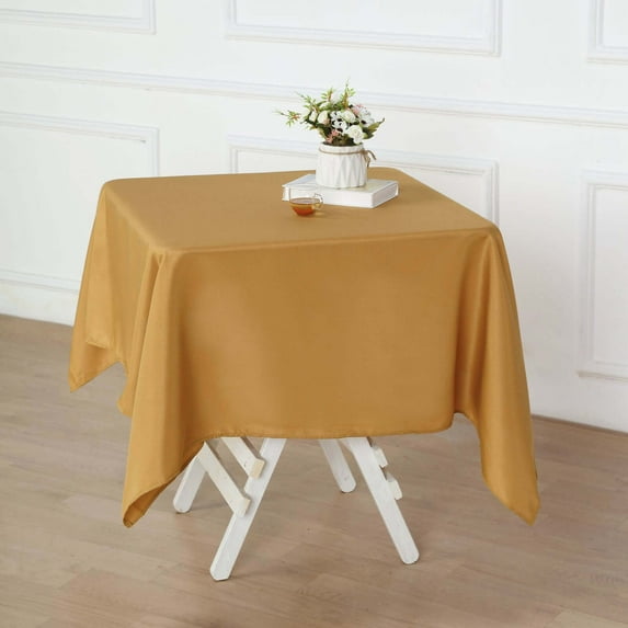 Efavormart 54x54" GOLD Wholesale Linens Seamless Polyester Square Linen Tablecloth For Wedding Banquet Party Restaurant
