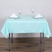 Efavormart 54x54" LIGHT BLUE Wholesale Linens Seamless Polyester Square Linen Tablecloth For Wedding Banquet Party Restaurant