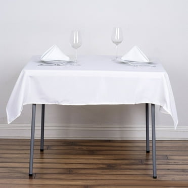 Efavormart 54x54" WHITE Wholesale Linens Seamless Polyester Square Linen Tablecloth For Wedding Banquet Party Restaurant