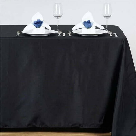 Efavormart 54x96" BLACK Wholesale Linens Polyester Tablecloths Rectangle Banquet Linen Wedding Party Restaurant Tablecloth