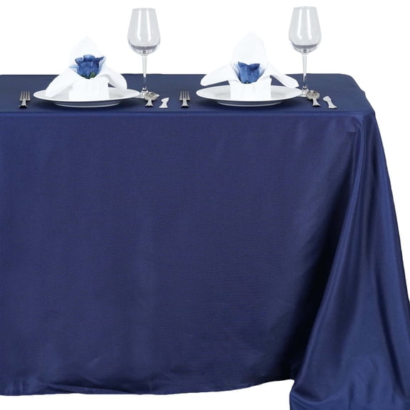 Efavormart 54x96" NAVY BLUE Wholesale Linens Polyester Tablecloths Rectangle Banquet Linen Wedding Party Restaurant Tablecloth