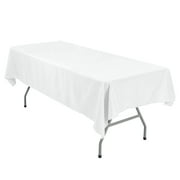 Efavormart 54x96" WHITE Wholesale Linens Polyester Tablecloths Rectangle Banquet Linen Wedding Party Restaurant Tablecloth