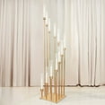 thumbnail image 1 of Efavormart 57" | 12 Arms Gold Cluster Candle Holder With 12 Glass Shades, Large Candle Arrangement, 1 of 11