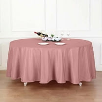 Efavormart 5PCS 108" Wholesale Round Tablecloth Polyester Round Table Linens For Wedding Party Banquet Restaurant - DUSTY ROSE