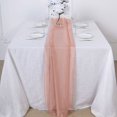 thumbnail image 1 of Efavormart 5PCS 22" x 72" Dusty Rose Premium Chiffon Table Runner For Weddings Party Banquets Decor Fit Rectangle and Round Table, 1 of 9