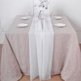 thumbnail image 1 of Efavormart 5PCS 22" x 72" White Premium Chiffon Table Runner For Weddings Party Banquets Decor Fit Rectangle and Round Table, 1 of 9