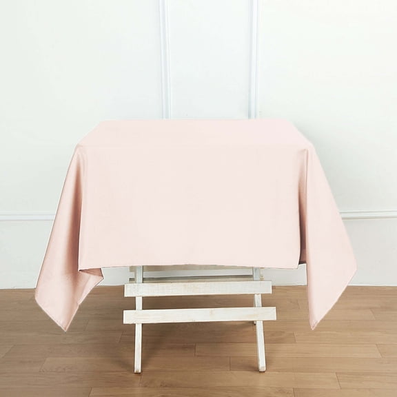Efavormart 5PCS 54x54" BLUSH Wholesale Linens Seamless Polyester Square Linen Tablecloth For Wedding Banquet Party Restaurant