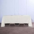 thumbnail image 1 of Efavormart 5PCS 90x132" IVORY Wholesale Rectangle Polyester Rectangle Tablecloth Linen Wedding Party Restaurant Tablecloth, 1 of 10