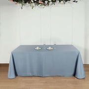 Efavormart 5PCS 90x156" DUSTY BLUE Wholesale Rectangle Polyester Tablecloth Linen Wedding Party Restaurant Tablecloth