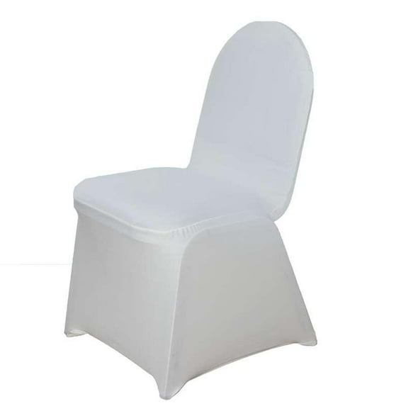 Efavormart 5PCS Ivory Stretchy Spandex Fitted Banquet Chair Cover Dinning Event Slipcover For Wedding Party Banquet Catering