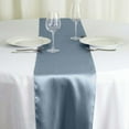 thumbnail image 1 of Efavormart 5PCS Premium SATIN Table Top Runner For Weddings Birthday Party Decor Fit Rectangle and Round Table 12" x 108"  Dusty Blue, 1 of 11