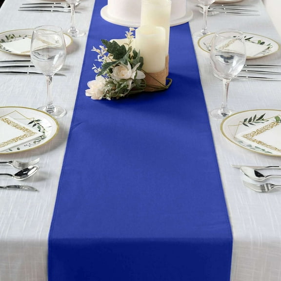 Efavormart Pack of 5 | ROYAL BLUE Premium Polyester Table Top Runner For Weddings Birthday Party Banquets Decor Fit Rectangle and Round Table