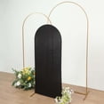 thumbnail image 1 of Efavormart 5ft Black Spandex Fit Round Top Backdrop Frame Stand Cover, 2-Sided Wedding Arch Cover, 1 of 11