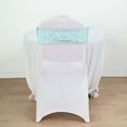 thumbnail image 1 of Efavormart 5pc x SEQUINED Spandex Chair Sash for Wedding Events Decor Chair Bow Sash Party Decoration Supplies - Serenity Blue, 1 of 11