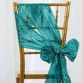 thumbnail image 1 of Efavormart 5pc x Turquoise Pintuck Chair Sash for Wedding Events Banquet Decor Chair Bow Sash Party Decoration Supplies, 1 of 9