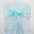 thumbnail image 1 of Efavormart 5pc x Wholesale Sheer Organza Chair Sashes Tie Bows  For Chairs -Catering Wedding Decoration - Light Blue, 1 of 11