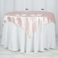 thumbnail image 1 of Efavormart 5pcs 60" SATIN Square Tablecloth Overlay For Wedding Catering Party Table Top Decorations ROSE GOLD, 1 of 9