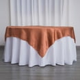 thumbnail image 1 of Efavormart 5pcs 60" SATIN Square Tablecloth Overlay For Wedding Catering Party Table Top Decorations - Terracotta, 1 of 10