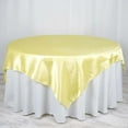 thumbnail image 1 of Efavormart 5pcs 72" SATIN Square Tablecloth Overlay For Wedding Catering Party Table Decorations YELLOW Square Tablecloth Cover, 1 of 5